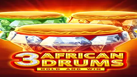 3 African Drums slot logo