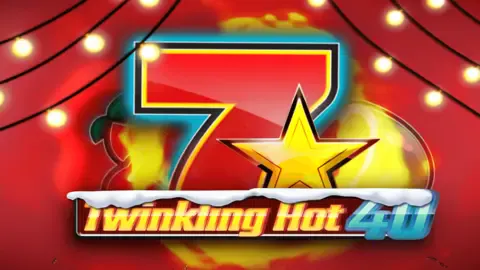 Twinkling Hot 40 Christmas slot logo