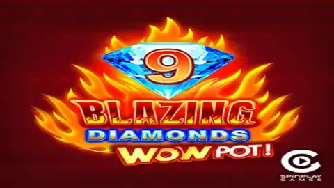 9 Blazing Diamonds WOWPOT slot logo