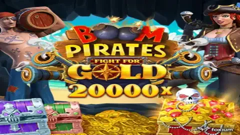 BOOM PIRATES FIGHT FOR GOLD slot logo