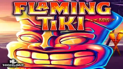 Flaming Tiki slot logo