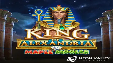 King of Alexandria Maple Moolah slot logo