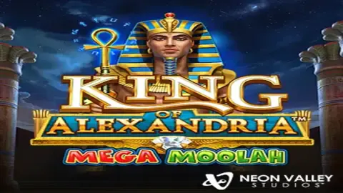 King of Alexandria Mega Moolah slot logo