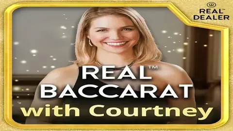 Real Baccarat with Courtney game logo