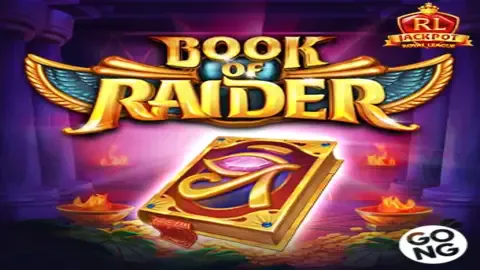 Royal League Book of Raider slot logo