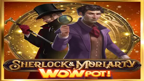 Sherlock & Moriarty WOWPOT slot logo