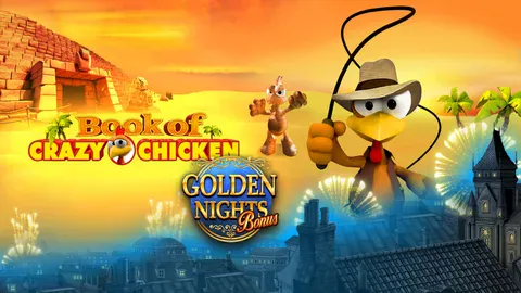 Book of Crazy Chicken Golden Nights slot logo
