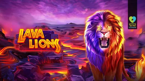 Lava Lions slot logo
