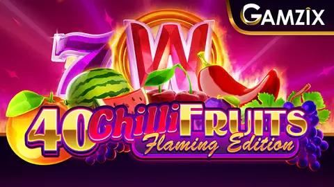 40 Chilli Fruits Flaming Edition slot logo