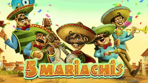 5 Mariachis slot logo