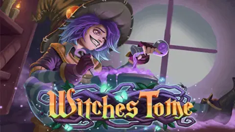 Witches Tome slot logo