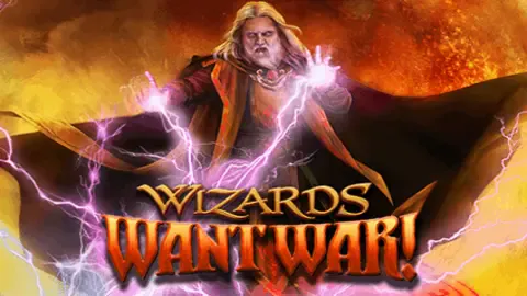 Wizards Want War! slot logo