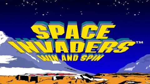 SPACE INVADERS WIN & SPIN slot logo