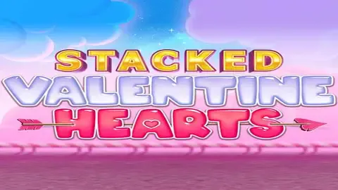 Stacked Valentine Hearts slot logo