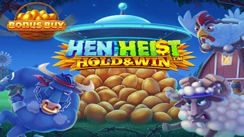 Hen Heist: Hold & Win slot logo