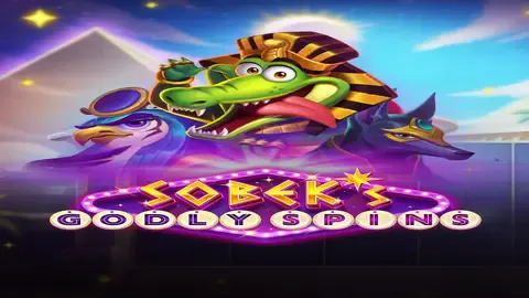 Sobek's Godly Spins slot logo