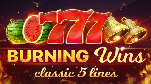 Burning Wins: classic 5 lines slot logo