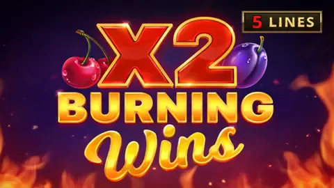 Burning Wins x2 slot logo