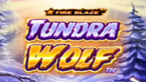 Fire Blaze Golden Tundra Wolf slot logo