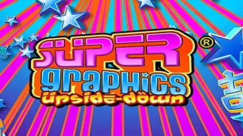 Super Graphics Upside-Down slot logo