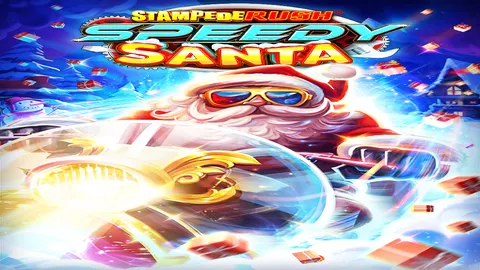 Stampede Rush Speedy Santa slot logo