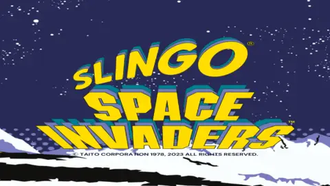 Slingo Space Invaders game logo