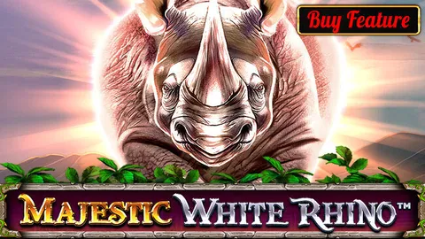 Majestic White Rhino slot logo