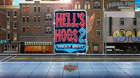 Hell's Hogs 2 Squealin' Wheels slot logo