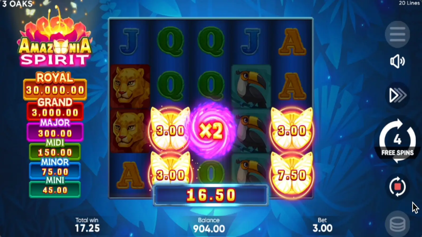 Amazonia Spirit Slot Free Spins