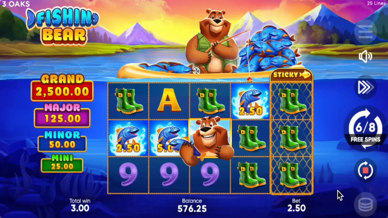 Fishin' Bear Slot Free Spins Feature