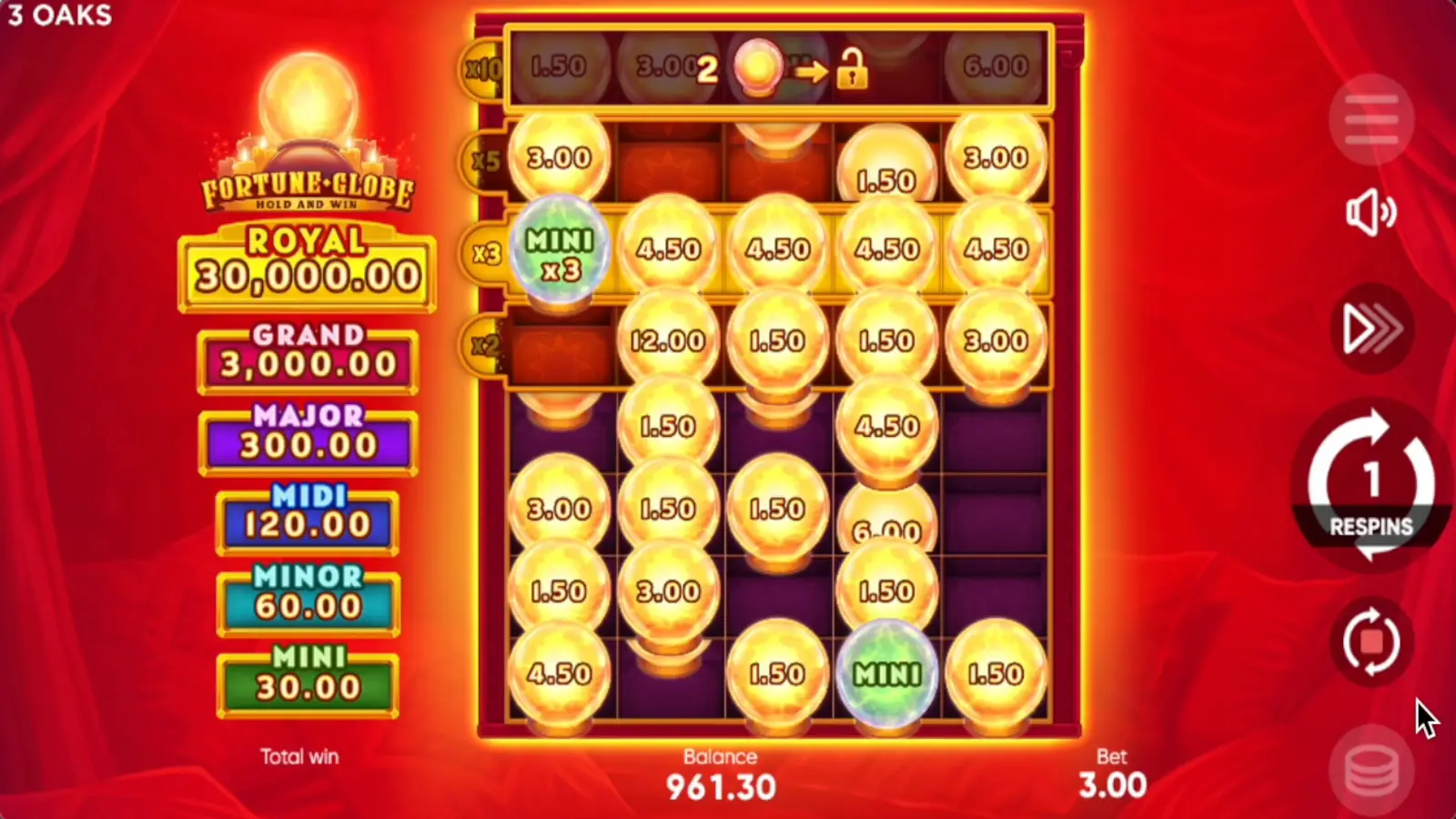 Fortune Globe Slot Bonus Game