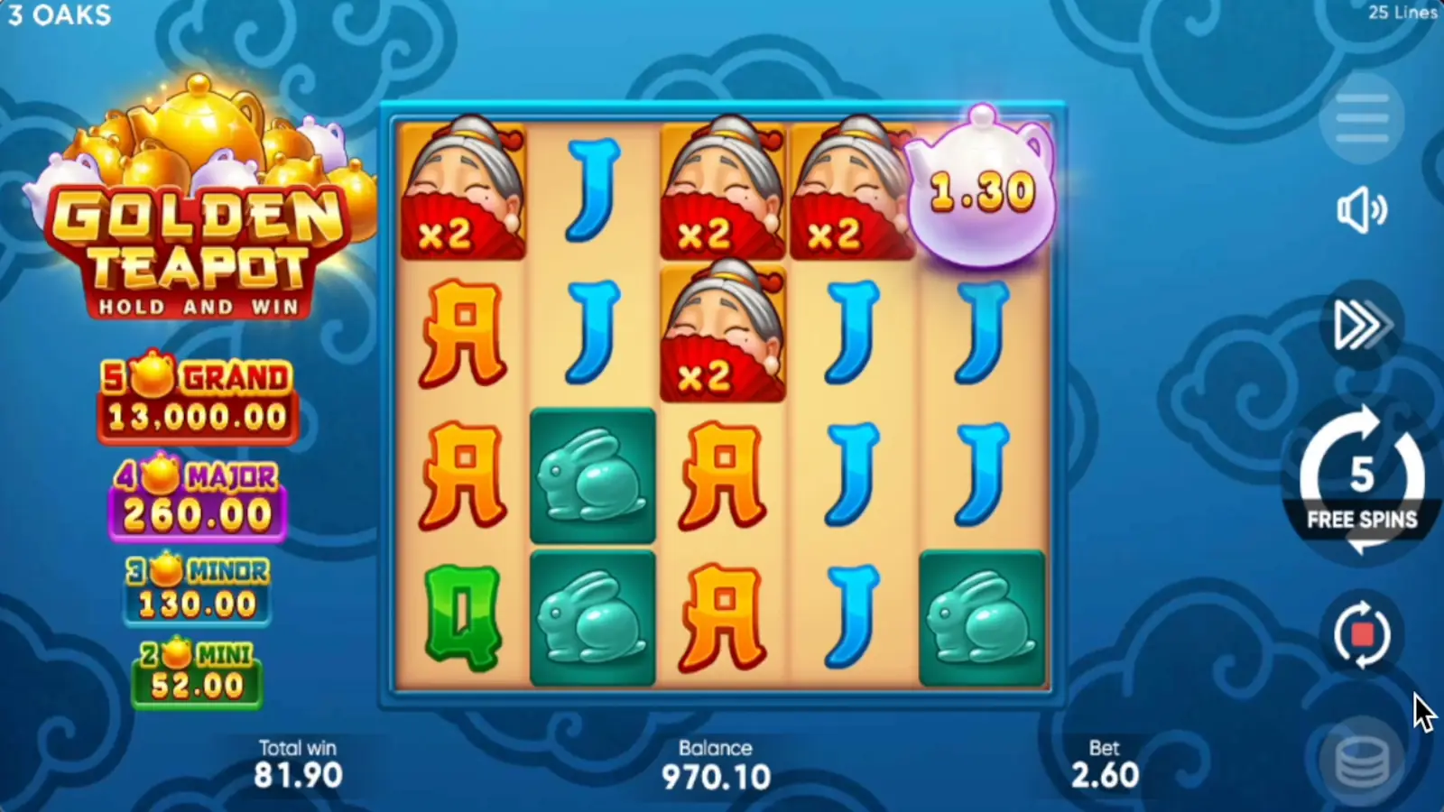 Golden Teapot Slot Free Spins