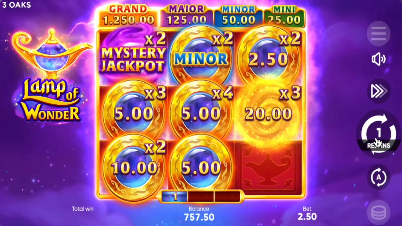 Lamp of Wonder Slot Multiplier Feature