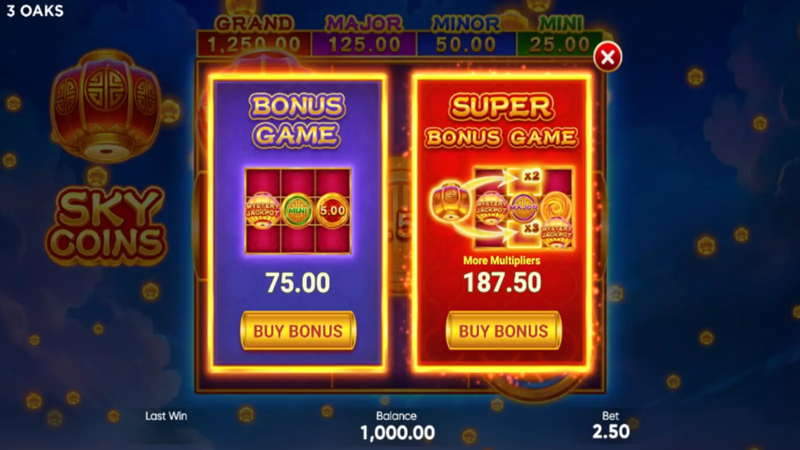 Sky Coins Slot Bonus Buy