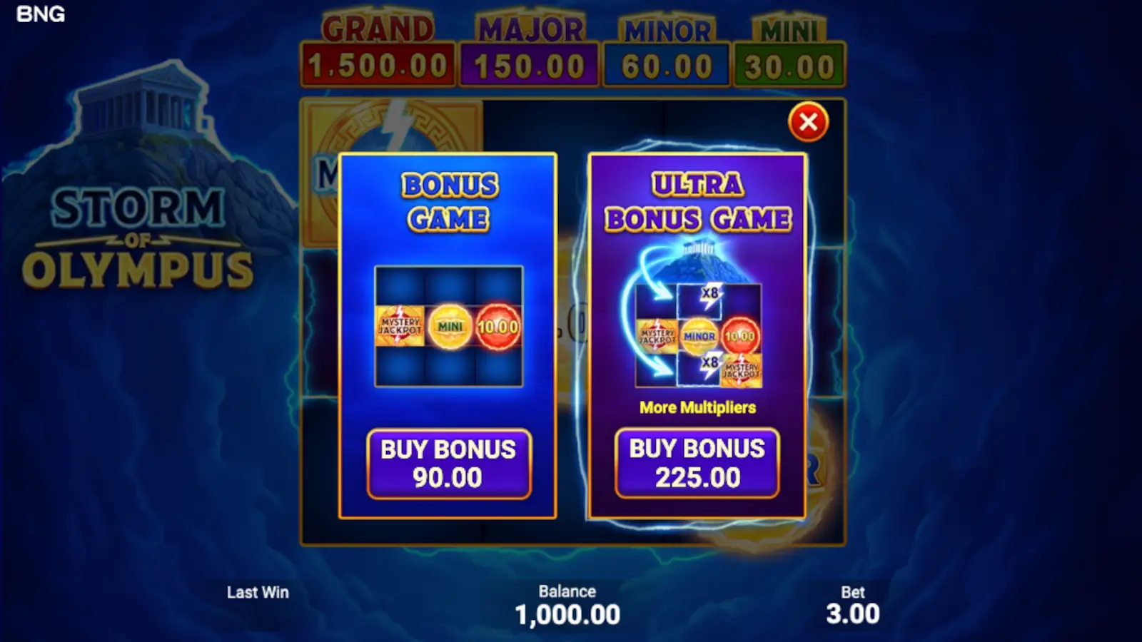 Storm of Olympus Slot Bonus Buy