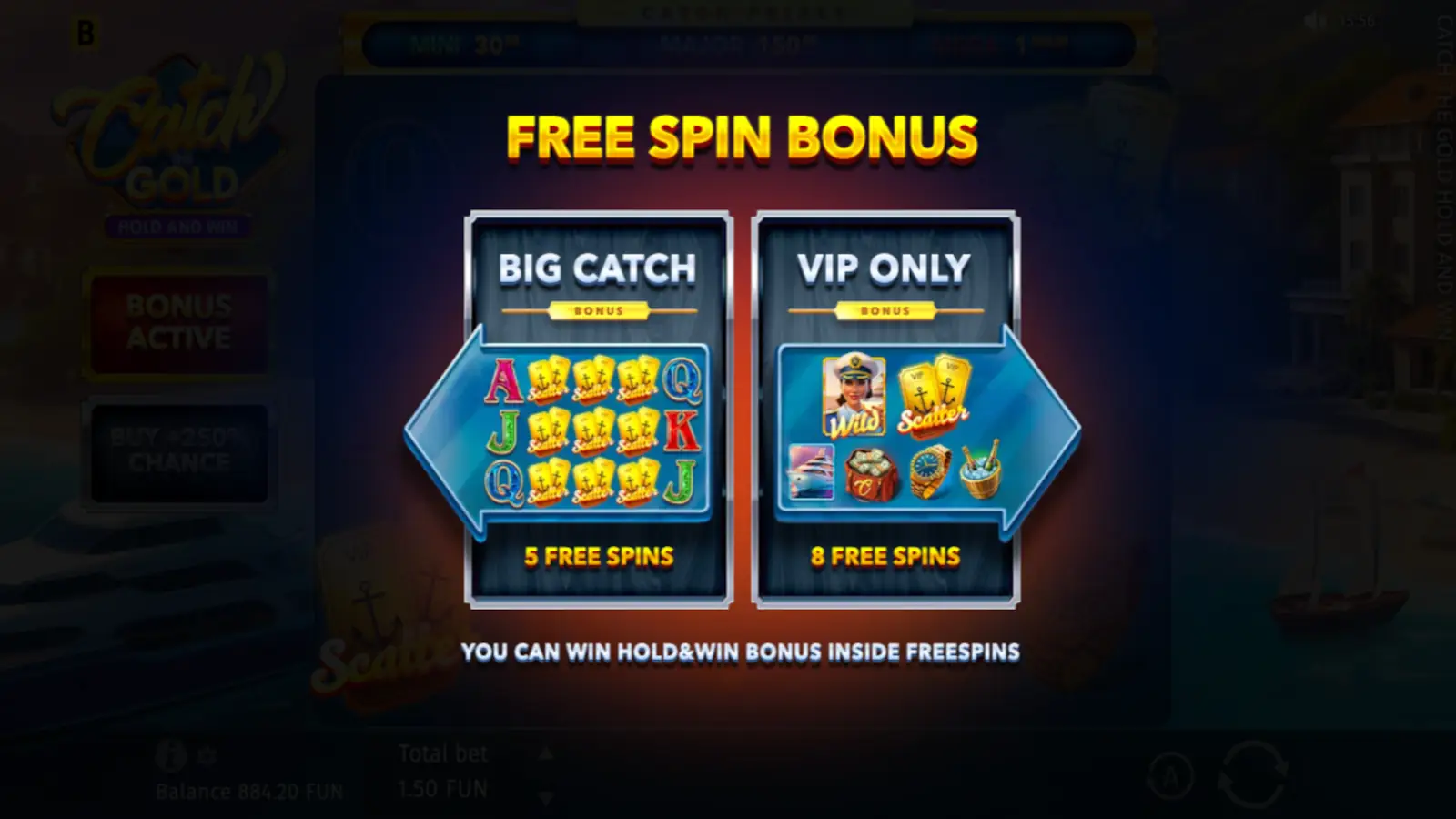 Catch the Gold Hold and Win Slot Free Spins