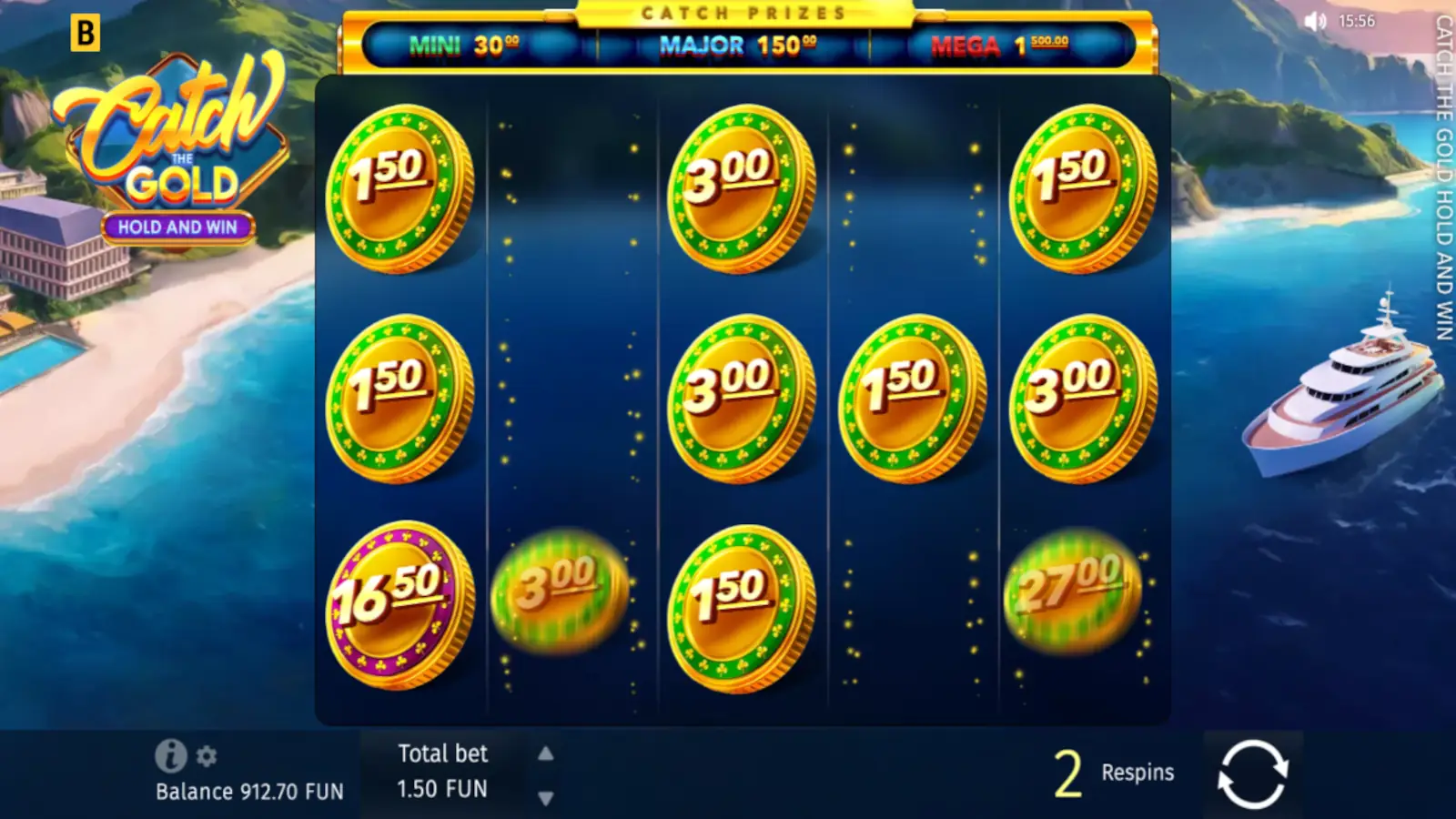 Catch the Gold Hold and Win Slot Hold and Win