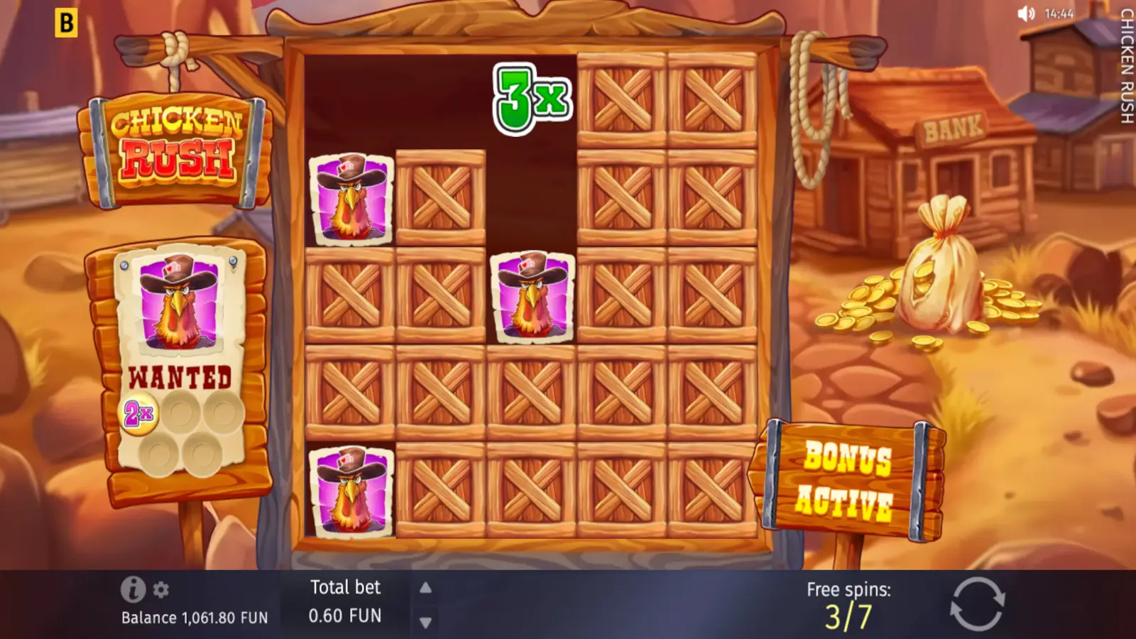 Chicken Rush Slot Bonus Game