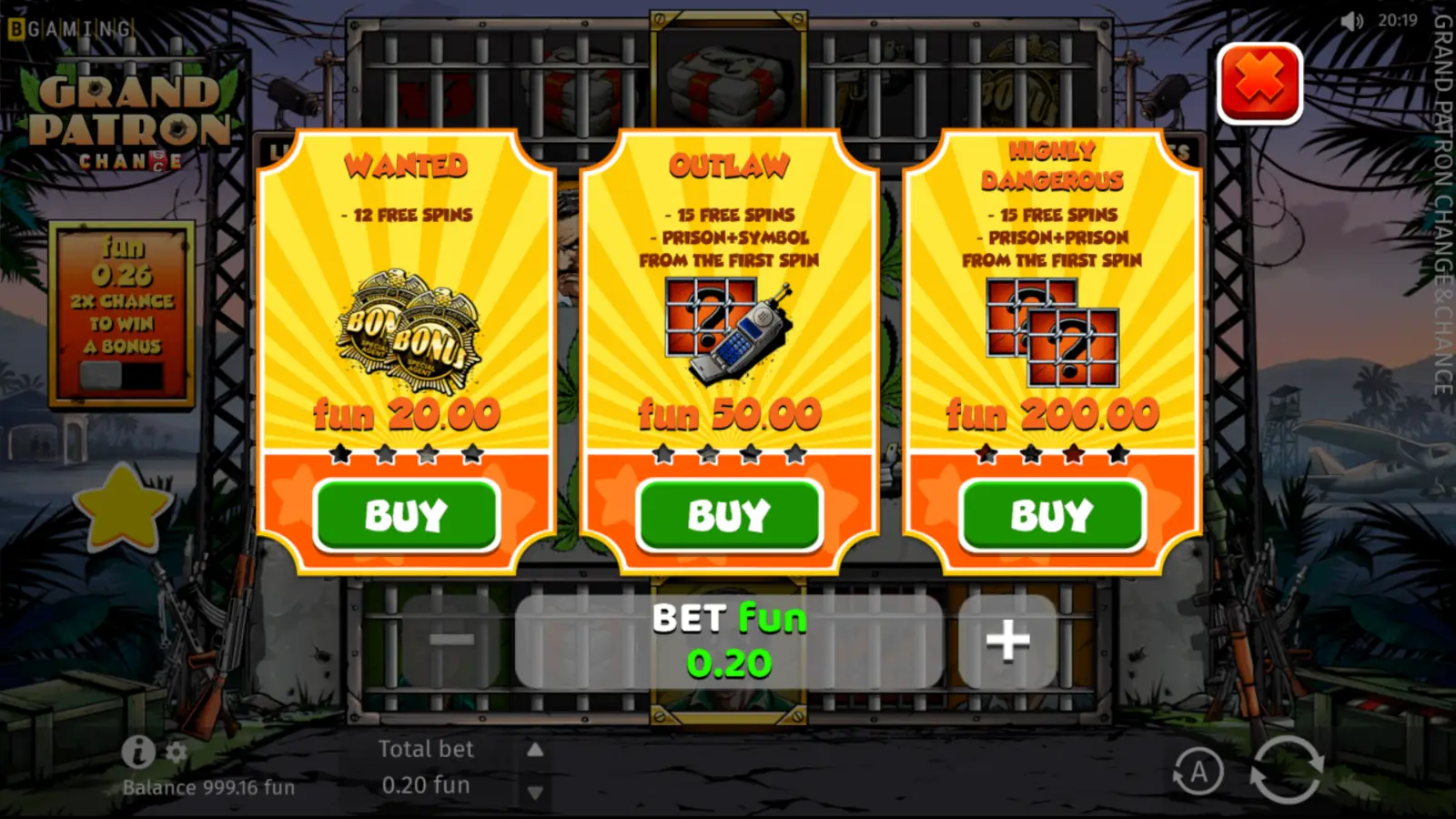 Grand Patron Slot Bonus Buy Feature