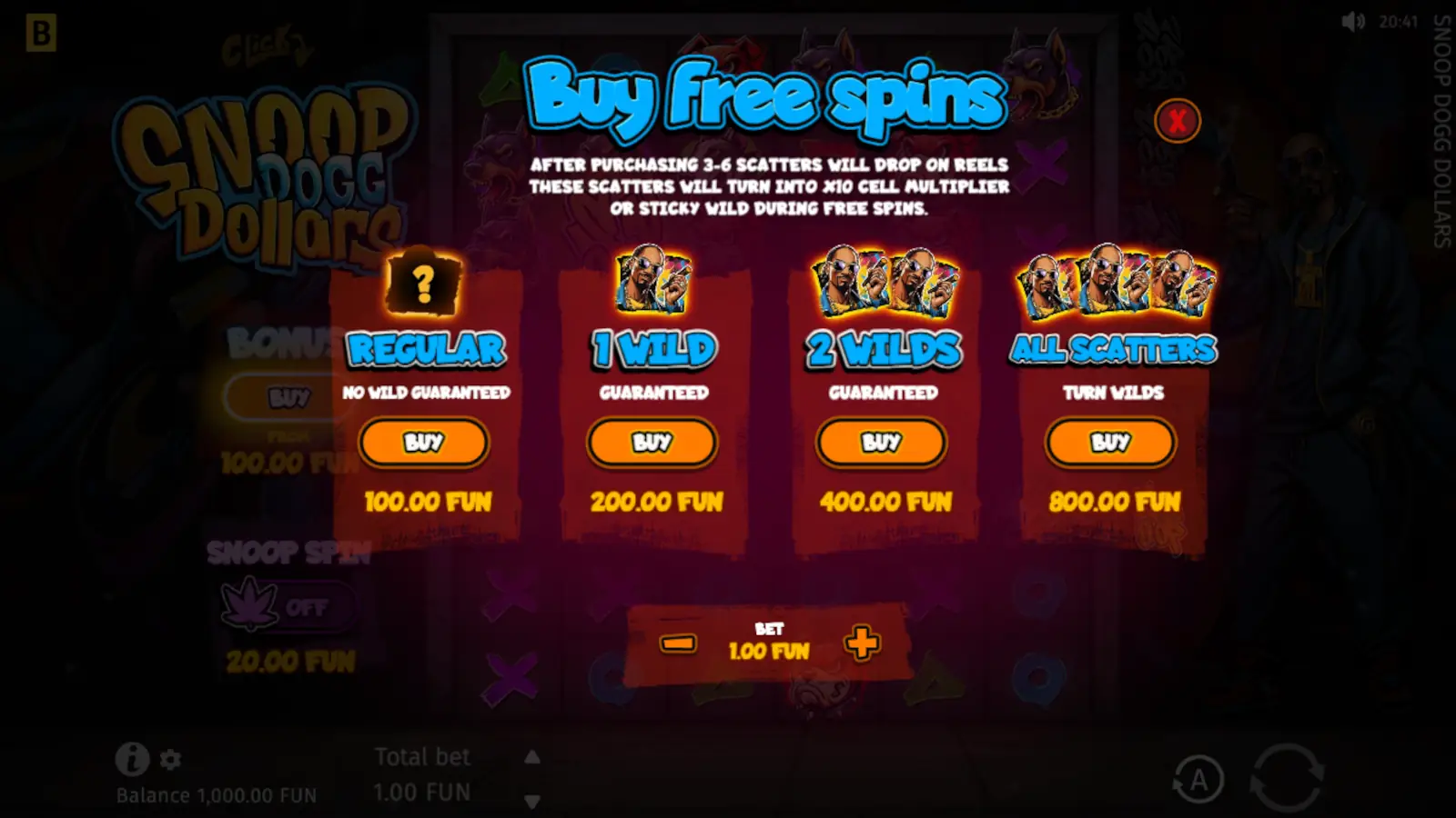 Snoop Dogg Dollars Slot Bonus Buy & Snoop Spin