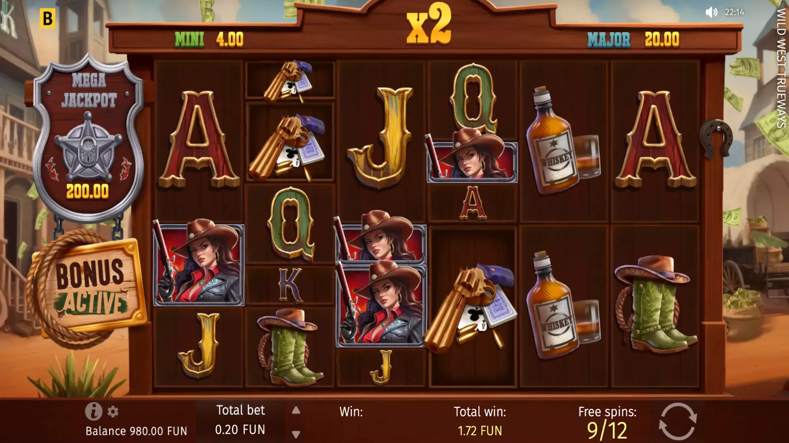 Wild West Trueways Slot Free Spins