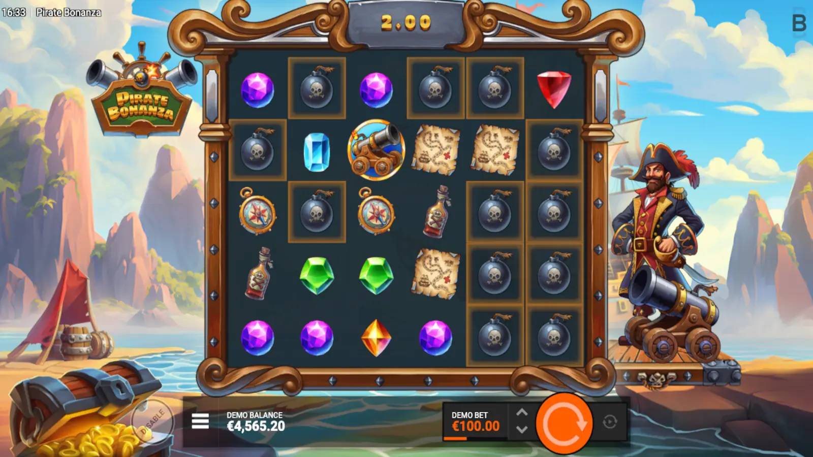 Pirate Bonanza Slot Cannon Feature