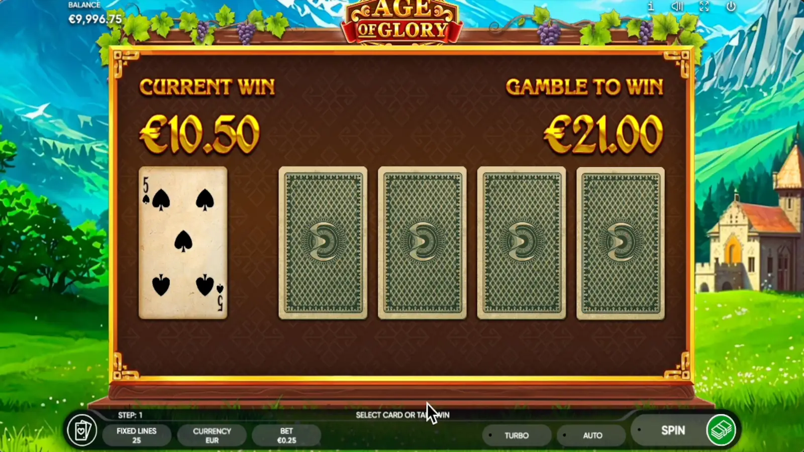 Age of Glory Slot Gamble Feature