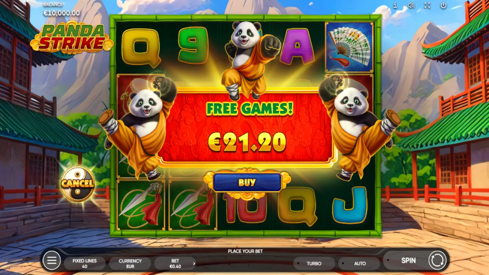 Panda Strike Slot Bonus Pop