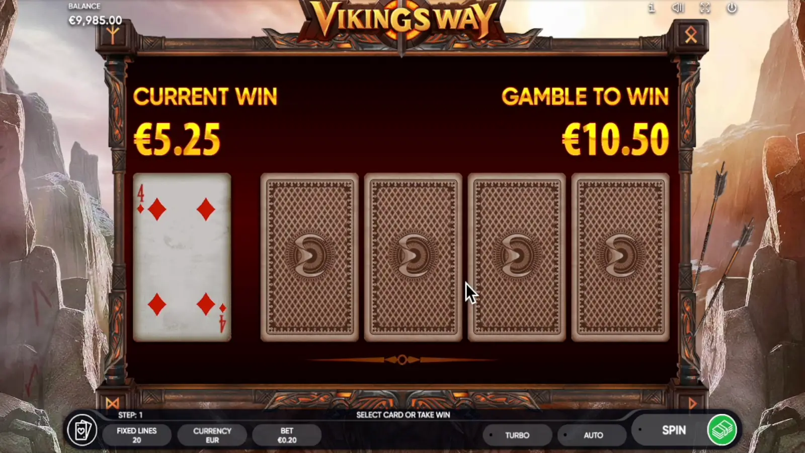 Vikings Way Slot Gamble Feature