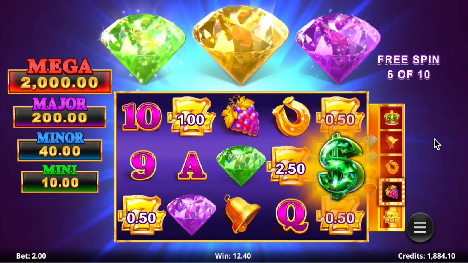 777 Gold Action Cash Slot Red Diamond Action Boost™