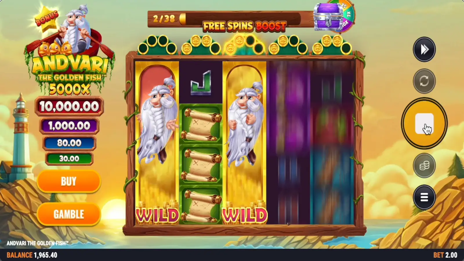 Andvari The Golden Fish Slot Advari Wild Reel