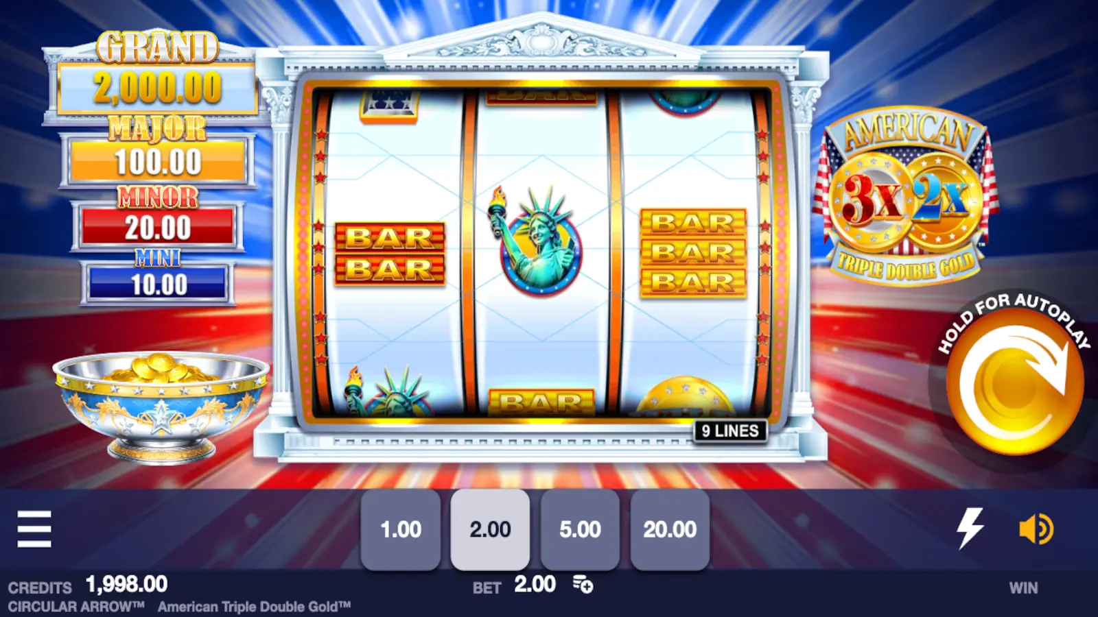 American Triple Double Gold Slot Rules and Gameplay