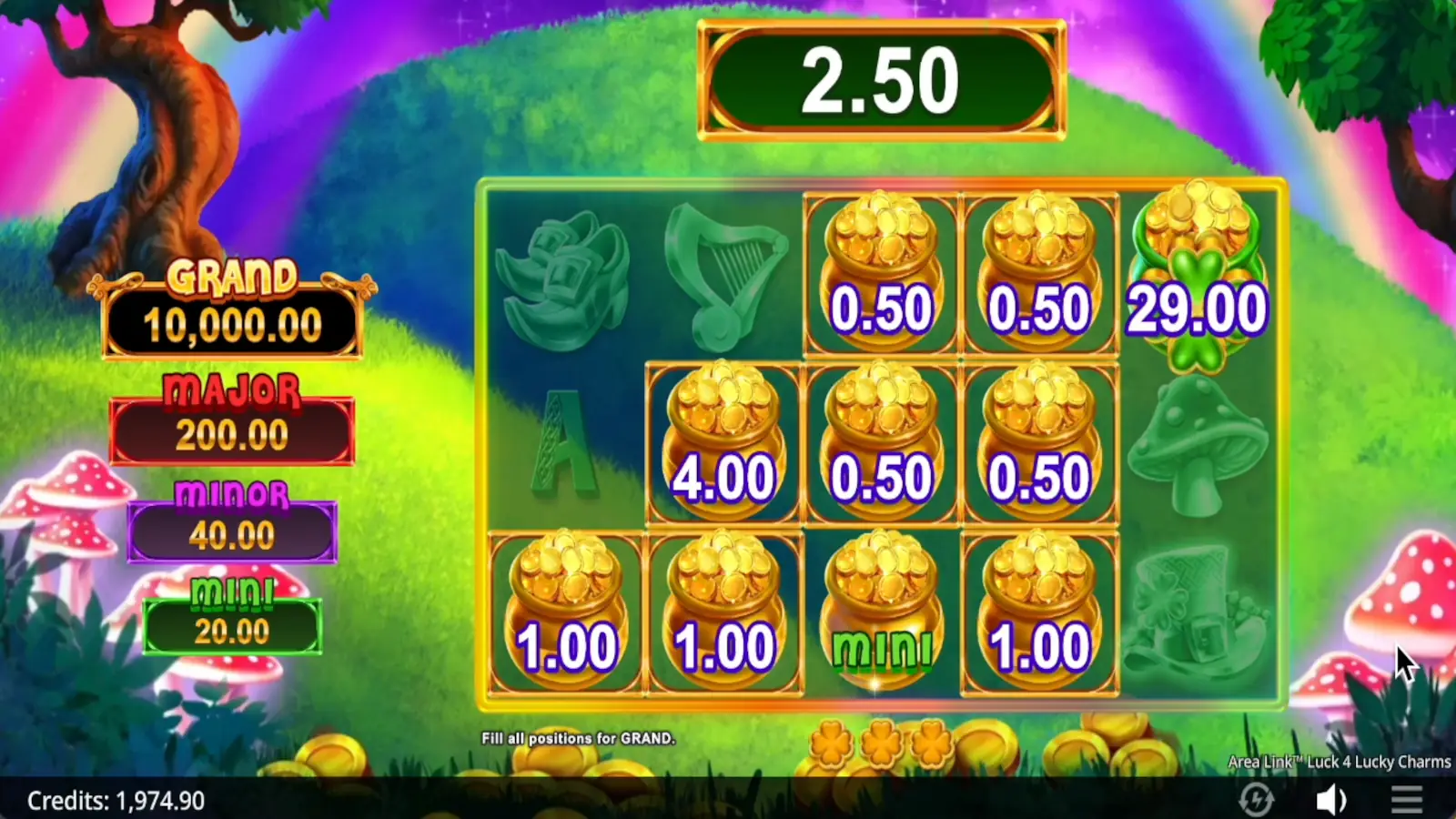 Area Link Luck 4 Lucky Charms Slot Green Lucky Charm Upgrade