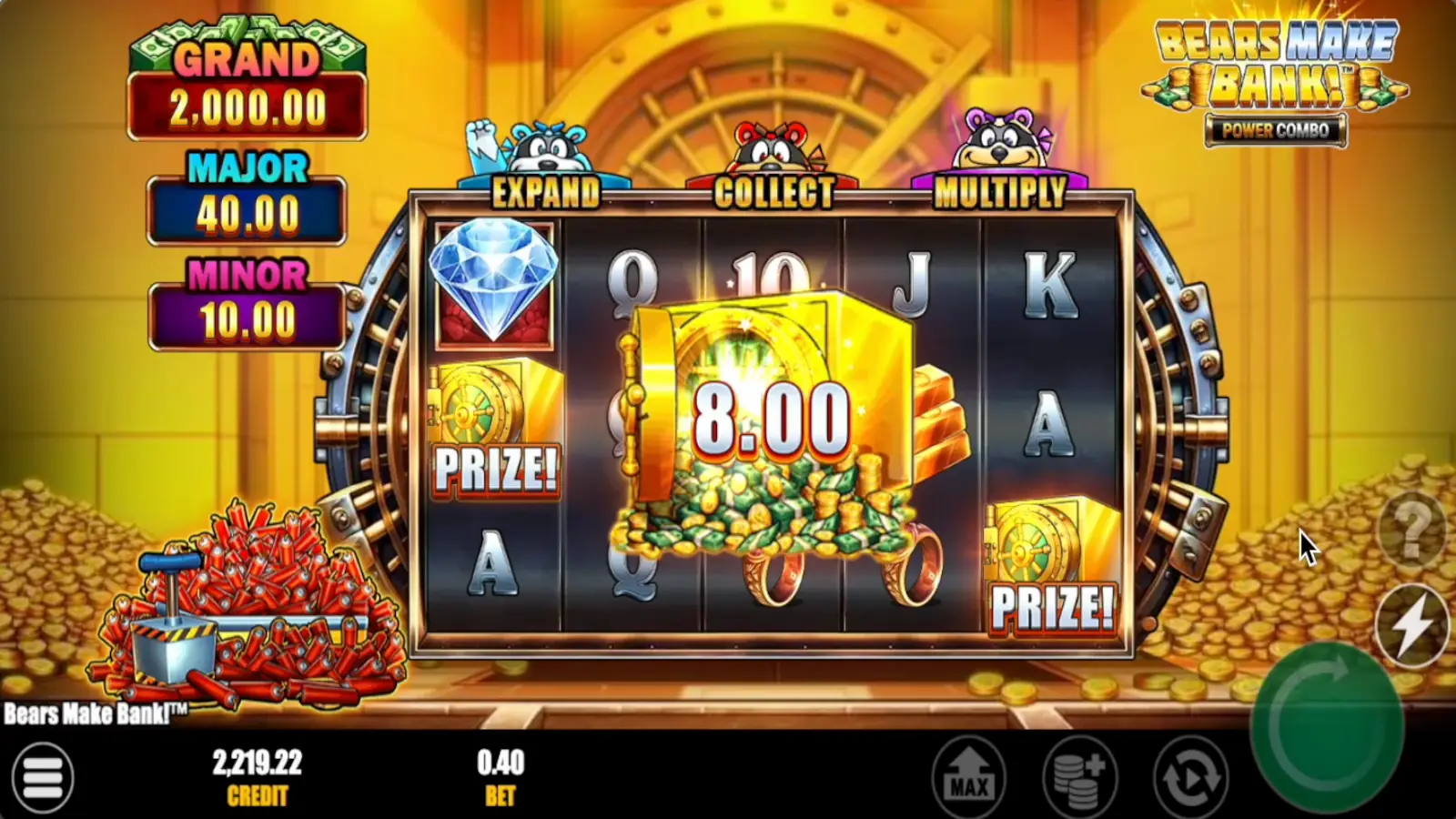 Bears Make Bank Power Combo Slot Prizes Symbol